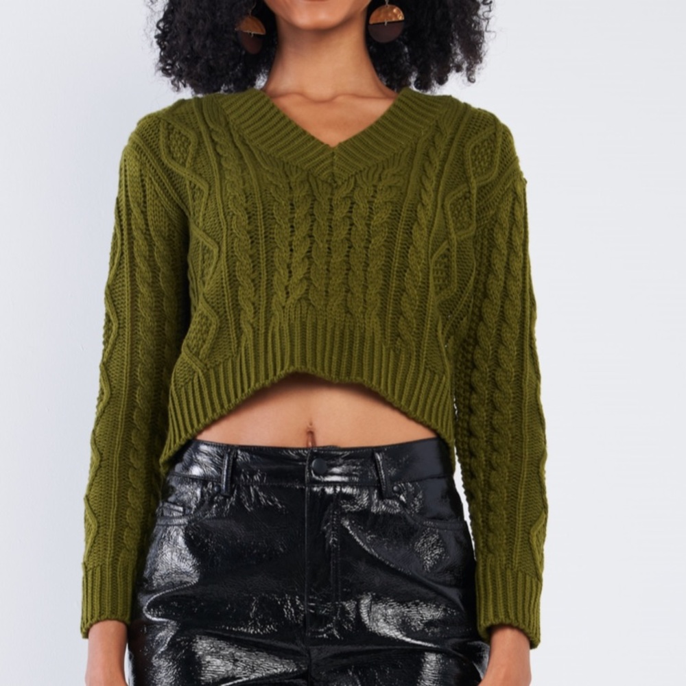 Open Back Crop Sweater - Picture 2 of 4